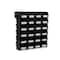 Triton Products Wall Storage Unit with (24) 5-3/8" L x 4-1/8" W x 3" H Black Poly Bins & Wall Mount Rails 3-210BKWS - alternate 1